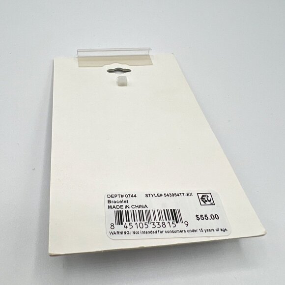 Unwritten Pave Initial E Disc Bangle Bracelet in Silver MSRP $55 NWT - Picture 4 of 4